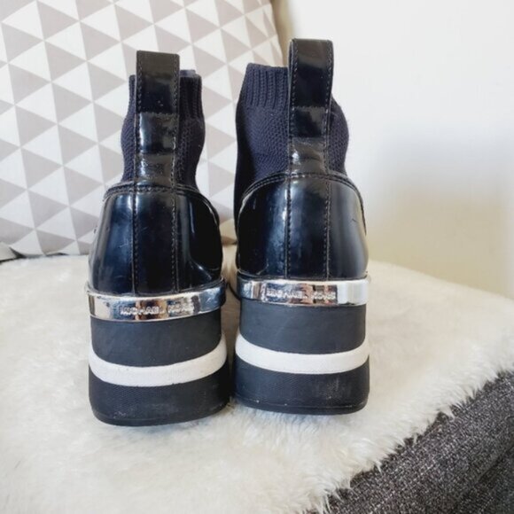 Michael Kors Skyler Wedge Sock Bootie Sneaker 9 - Picture 6 of 7